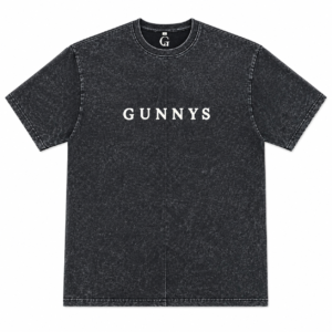 Gunnys Black Acid Wash T-Shirt – Premium Casual Streetwear